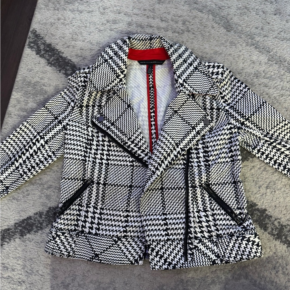 White House Black Market Black and White 
Jacket